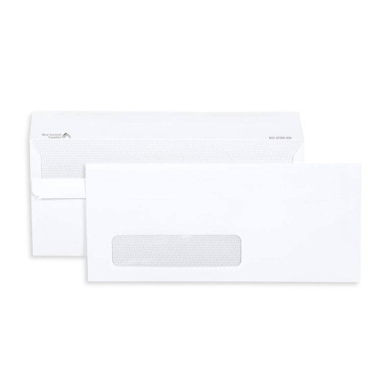 Blue Summit Supplies 500#10 Single Window Security Envelopes Flip and Seal, Designed for QuickBooks Invoices and Business Statements, Number 10 Size 4 1/8â€ X 9 1/2â€, 500 Pack - Image 1